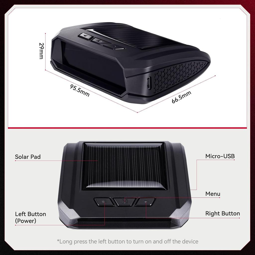 Andeman RV Tire Pressure Monitoring System, Tire Pressure Monitor With Solar And USB Charger TPMS With 4 Sensors & 6 Alarm Modes Tire Temperature