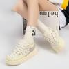 Wasteland wind niche retro color matching little white shoes women 2025 new autumn trend breathable casual versatile board shoes women