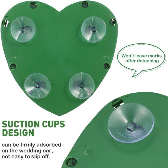 DOITOOL Сердцевидная Флористическая Пена, Пена в Форме Сердца для Цветочных Композиций, Влажные Флористические Кирпичи с Поддоном на Присосках для Свадебных Центральных Композиций Декора Автомобиля Цветок