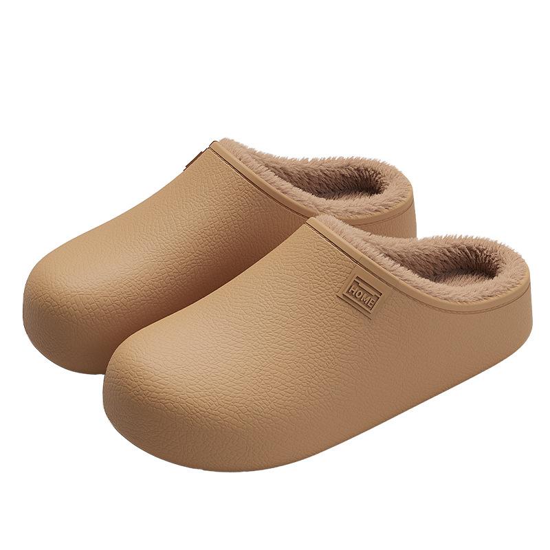 EVA wasserdichte Baumwollpantoffeln Herbst und Winter Zuhause Indoor Weiche Sohle Rutschfest Zuhause Plüsch Warme Baumwollmopp