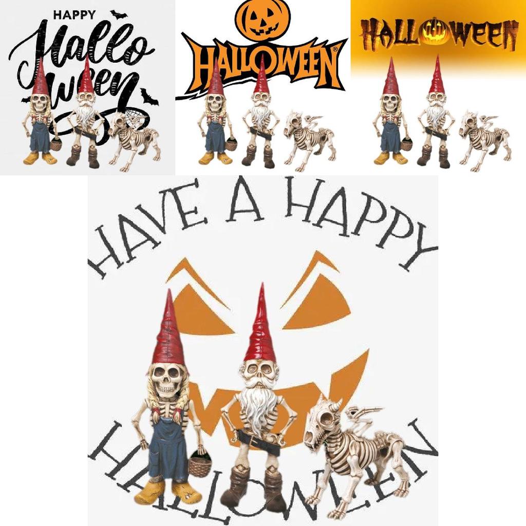 Exquisite European Style Resin Skeleton Figurines For Garden Halloween Decoration