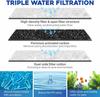 GOZILLA 6 Pack Aquarium Filter Cartridges, 3-Layer Aquarium Filters Replacement Plates, Turtle Tank Filter Sponges with Activated Carbon