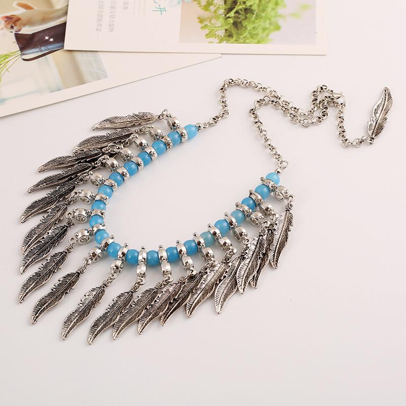 With Alloy Metal Leaf Pendant For Women Fashion Jewelry