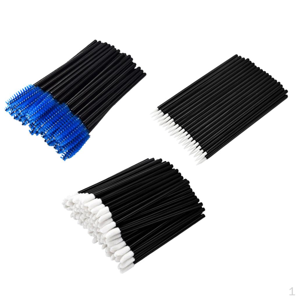 150 одноразовых щеточек для макияжа синий