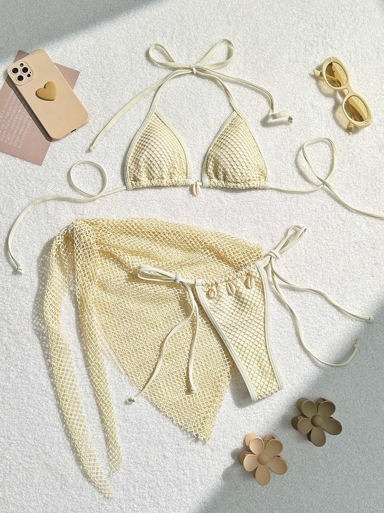 Swimwear For Gauze Skirts Three-Piece Split Bikini Swimsuit Bikini Women'S New Models