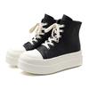 thick-soled high-top board shoes men's and women's American niche high-street locomotive couple height-increasing canvas shoes 18456-R