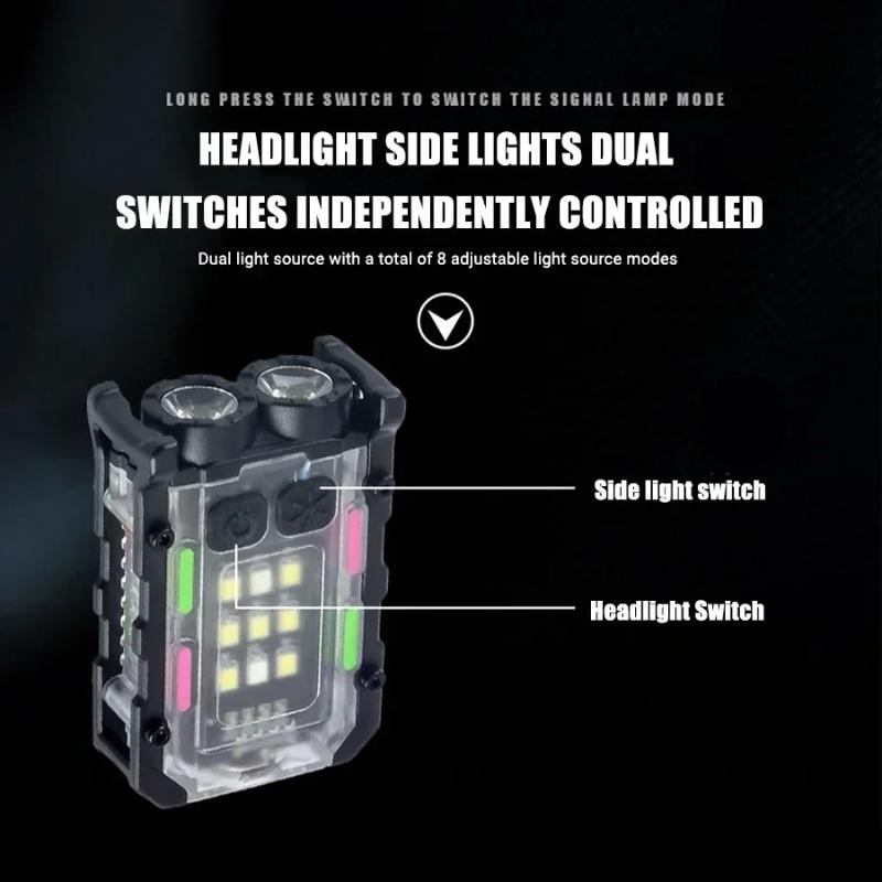 Bright EDC Flashlight Portable Mini LED Light Outdoor Camping Hiking Tools USB Rechargeable Running Emergency Hiking Lantern