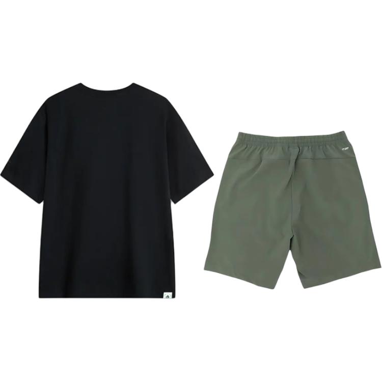 Li-Ning Round Neck Pullover Logo Letter Print Fashion Versatile Casual Sports Suit Unisex suit AHSVD61-2+YKSV147-1