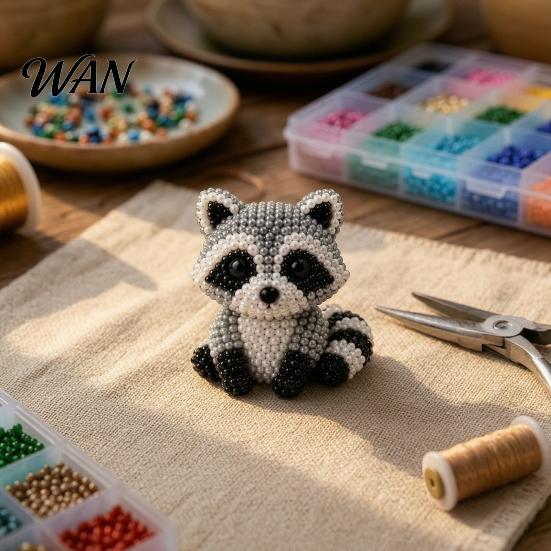 Adornos de Cuentas Texturizadas Kit DIY de Cuentas de Animales, Pequeño Set de Manualidades con Cuentas 3D, Lindo Kit Creativo de Arte con Cuentas para Principiantes Adolescentes Adultos Alivio del Estrés