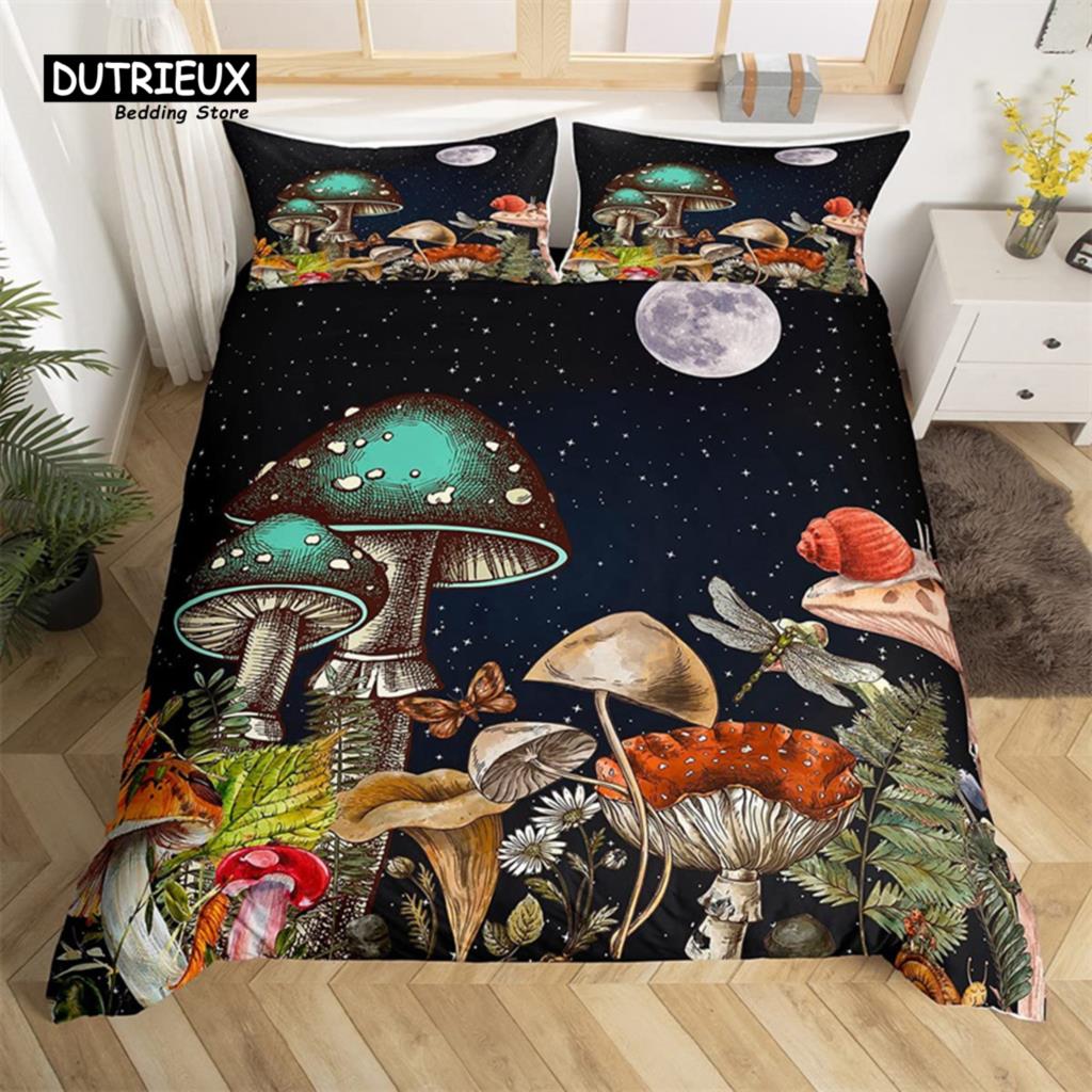 Breathable Trendy King Queen Dragonfly Size Chic Animal Polyester Bohemia Mandala Flowers Bed Comforter