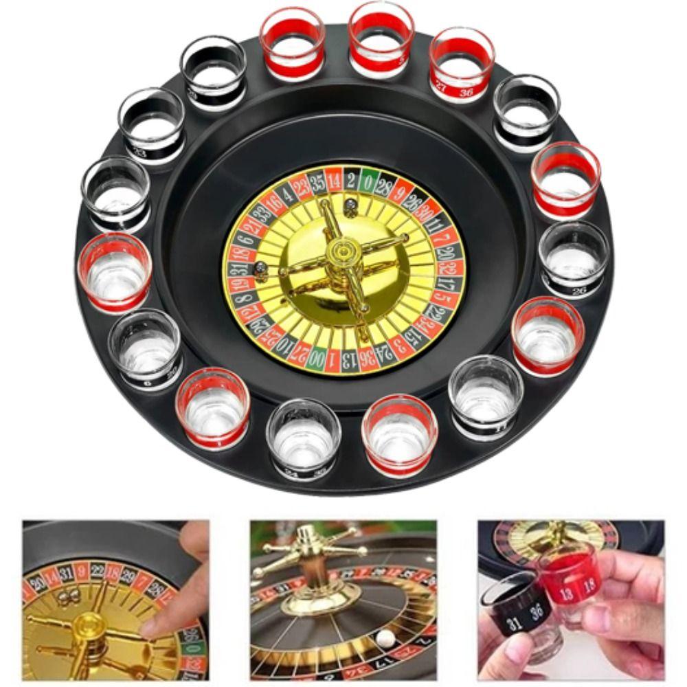 With Metal Balls Shot Glass Roulette Red Black Russian Roulette  for Party Game Drinking Party