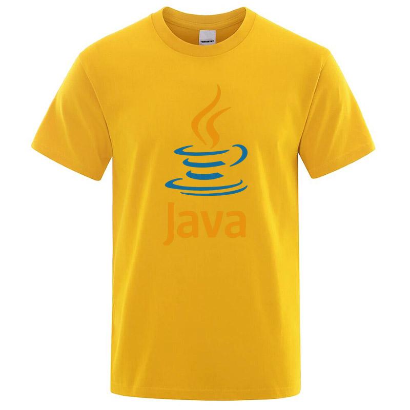 Summer Mens Tshirt High Quality 100 Cotton Funny JAVA Design Printing Casual Cool Oneck Tshirt Male Top for Men Hip Hop Tee