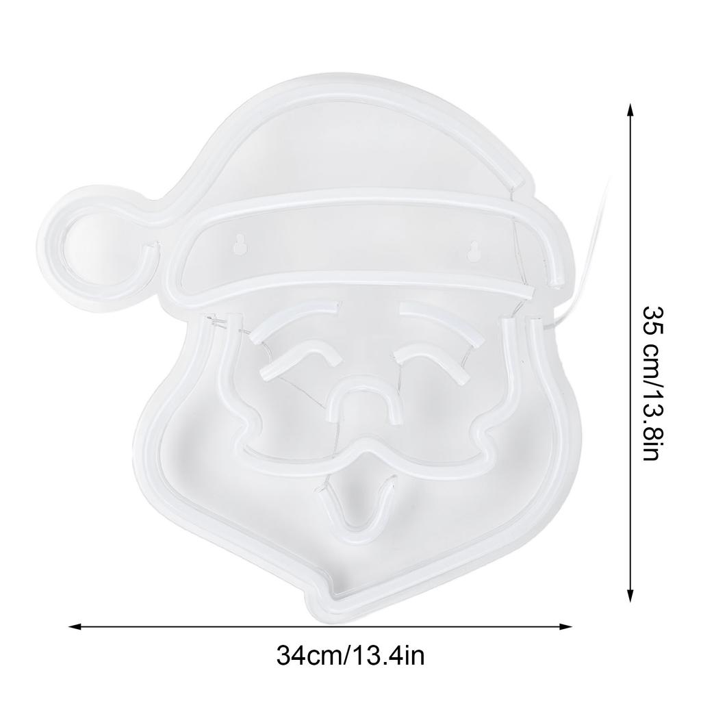 LED Neon Light Santa Claus Sign Lamp Art Wall Decoration Light for Bedroom Party Birthday Bar LED Santa Neon Light