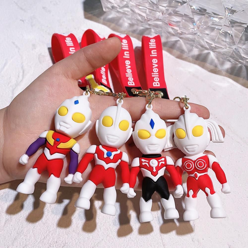 Adorable Ultraman Keychain Silicone Accessories For Backpack And Christmas Tree