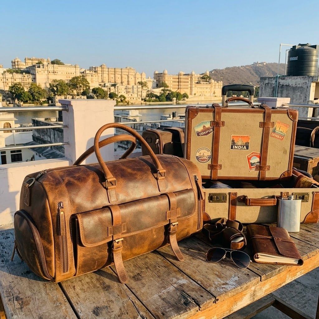 Reisetasche aus echtem Leder, Wochenendgepäck, Reisetasche aus Büffelleder