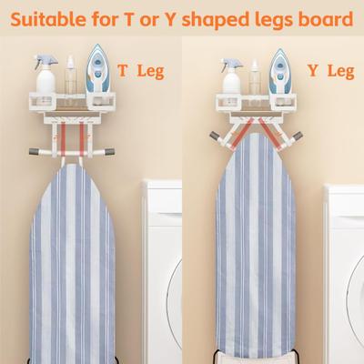 Ironing Board Holder Wall Mount Iron Holder Over The Door Ironing Board Hanger for T And Y Shaped Leg Boards Laundry Room Organization And Storage