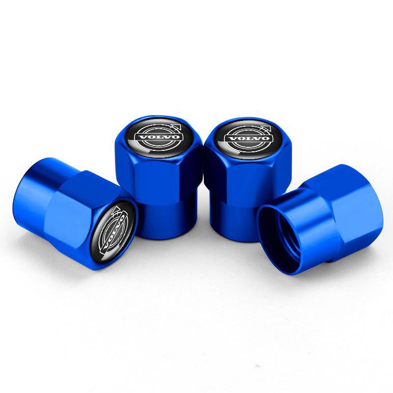 4PC Metal Car Tire Valve Cover Wheel Stem Air Cap Case For Volvo XC60 V50 V40 XC90 S60 S40 S80l V90 V60 EX90 S90 XC40 C40 S70 T6