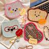 Cartoon Animal Animal Shaped Palm Fan Cattail Woven Handheld Fan Cattail Hand Fan  Photo Prop