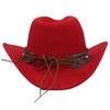 Solid Color Cowgirl Jazz Hat Woolen Top Hat Punk Party Cosplay Hat  Bucket Hats