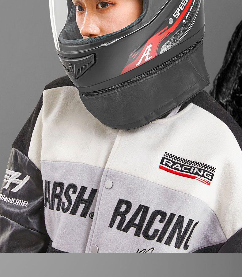 Certified Electric Vehicle Winter Full-Face Helmet for Men & Women - Windproof, Warm, Neck Gaiter Protection