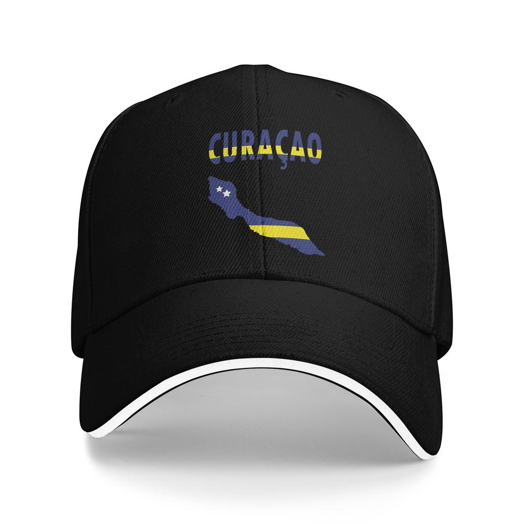 Pulsatilla Curacao Soccer Baseball Caps Fashion Hand Flag Sandwich Cap Unisex Women Breathable Caps Hat Fishing