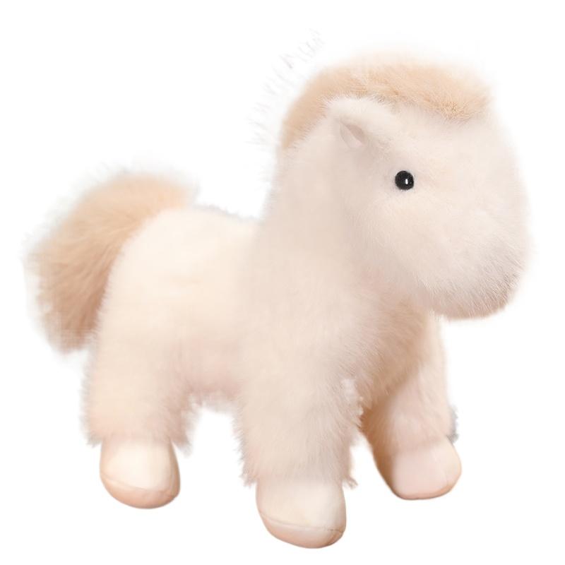 

23/35cm Simulation Cute Horse Plush Doll Brown White Long Hair Animal Horse Plush Toy Home Decoration Birthday Gift for Boys 23cm белый