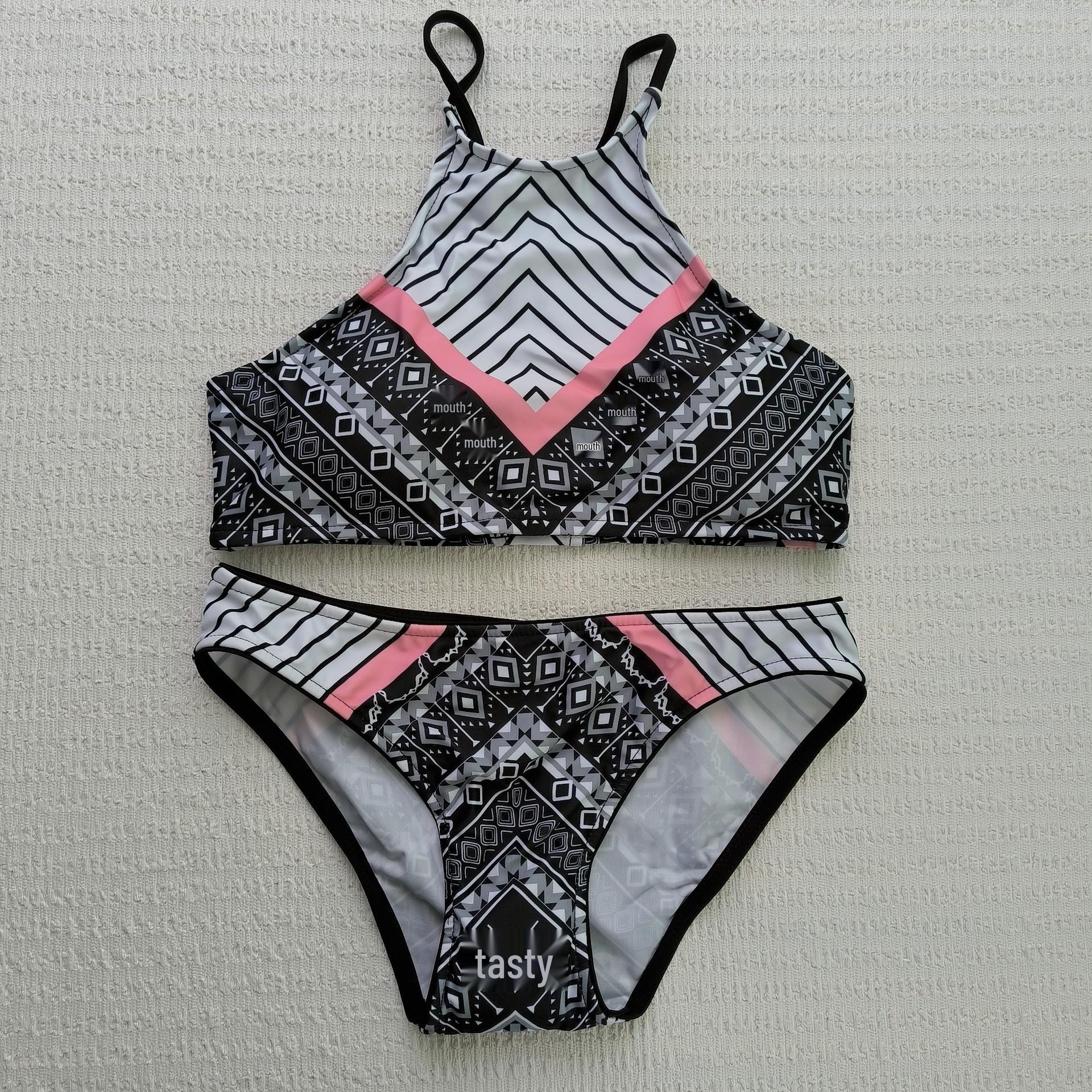 

Геометрический узор Купальник бикини из двух частей с низкой посадкой Small