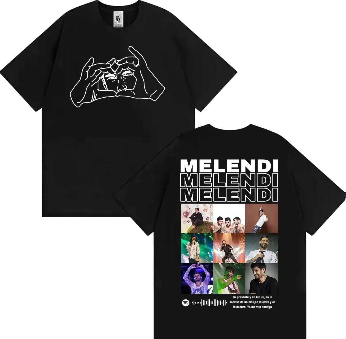 Rapper Melendi Tour Album Cover T-shirts Men s Women Fashion Hip Hop Harajuku T-shirt Casual Cotton Oversized T Shirt Streetwear 4XL