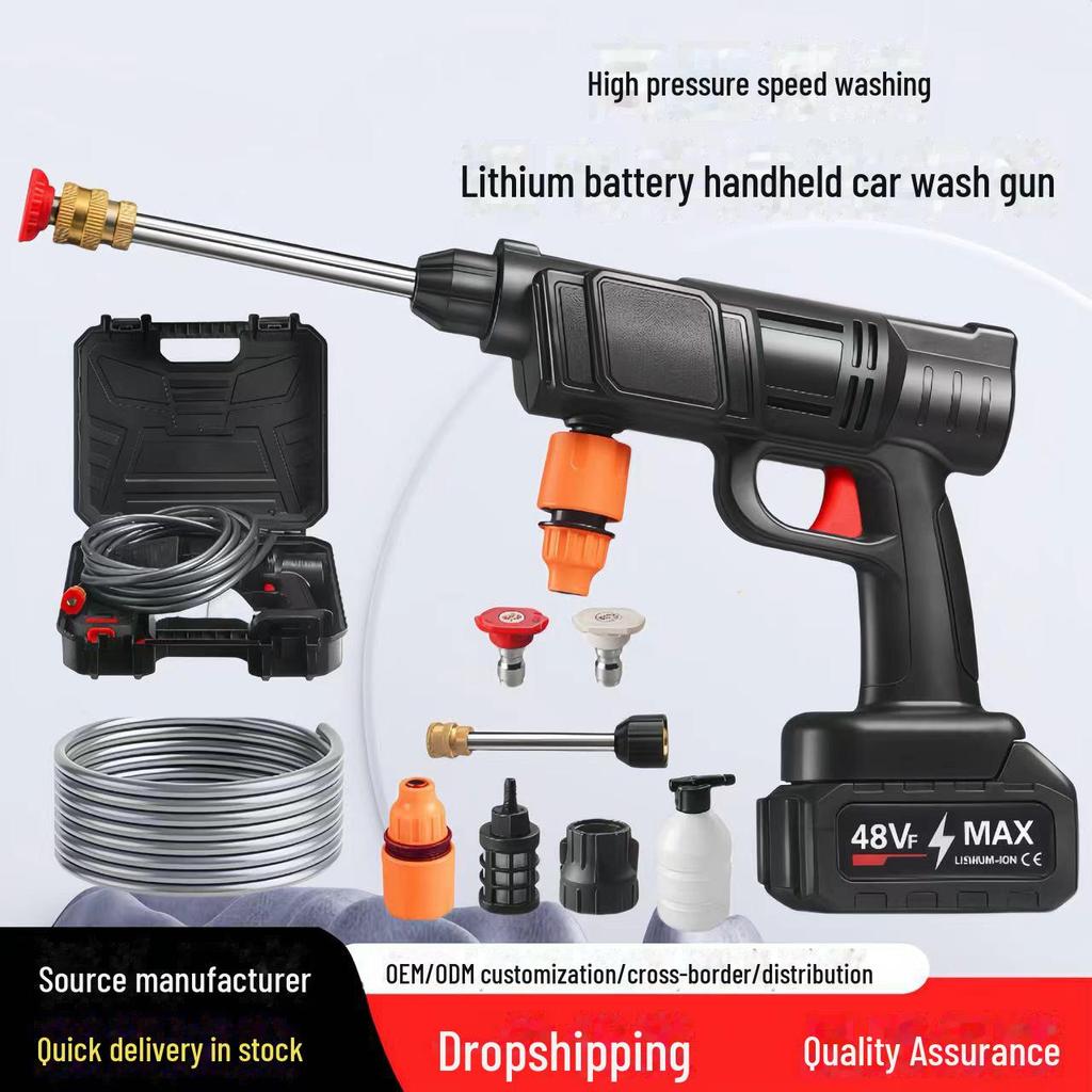 Pistola per Lavaggio Auto ad Alta Pressione Senza Fili - Portatile, Ricaricabile, Alimentata a Batteria al Litio per Uso Esterno