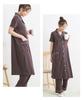 Nissen Maternity Pajamas Set Short Sleeve Front Button Nursing Loungewear Summer Womens Pre and Postpartum Sleepwear Lavender Size L