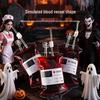 Saco de Sangue de Halloween com Tubo Duplo para Beber - Decoração de Pacote de Energia em PVC