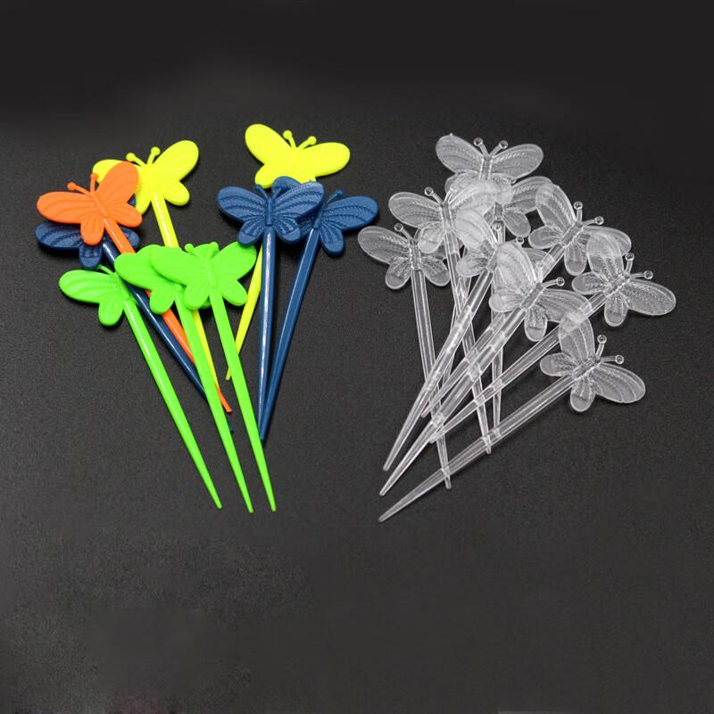 Pabei Disposable Plastic Butterfly Fruit & Dessert Picks