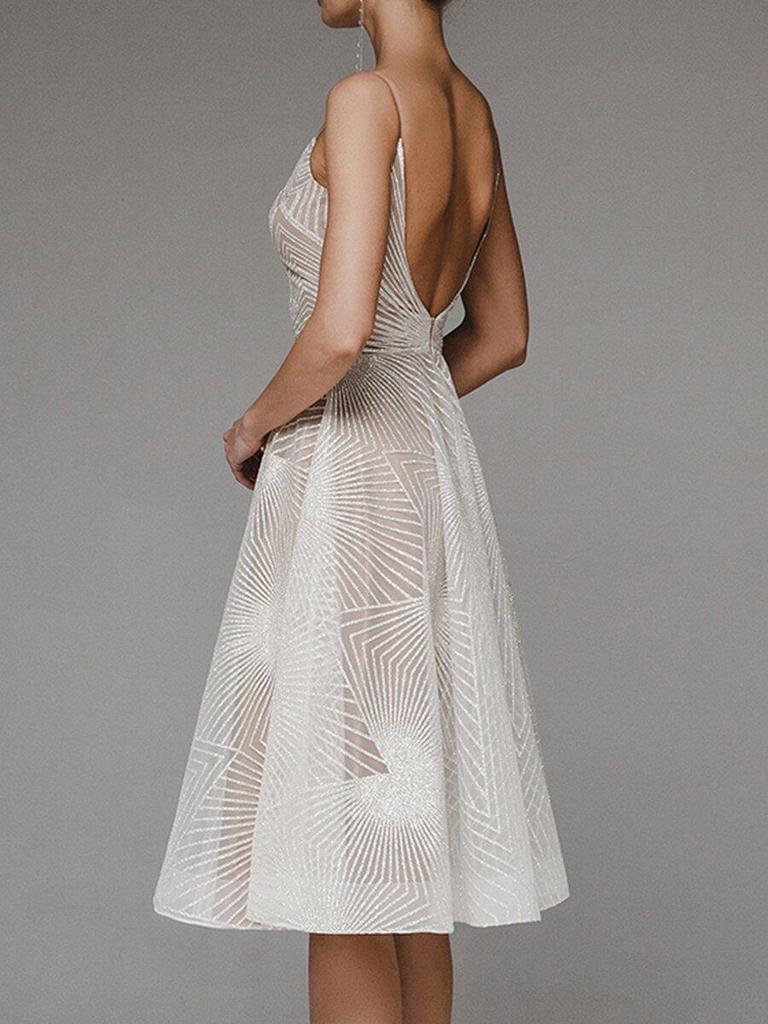 2021 Frühling/Sommer Damen Europäisches & Amerikanisches Besticktes Ärmelloses Sexy Langes Abendkleid