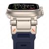 Sports Rubber Band for Apple Watch Ultra 2 1 Band 49mm Series 10 46mm Luxury Wristband for IWatch Series 9 8 7 6 5 4 45mm 44mm