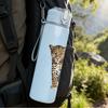 1PC Leopard Wild Cheetah Animal Print 750ml Color Plastic Sports Water Bottle Leakproof Flip Straw Lid Suitable for Sports Office Home Use