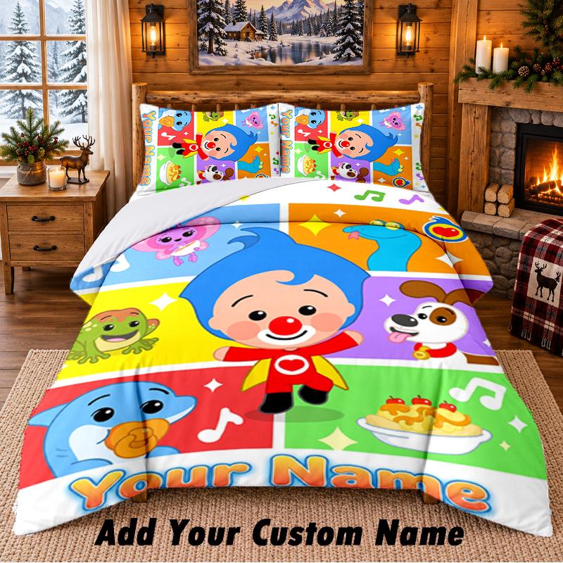 El Payaso Plim Plim Custom Name 3Pcs Bedding Set 1 Bed Sheet 2 Pillowcases Bedroom Home Decor