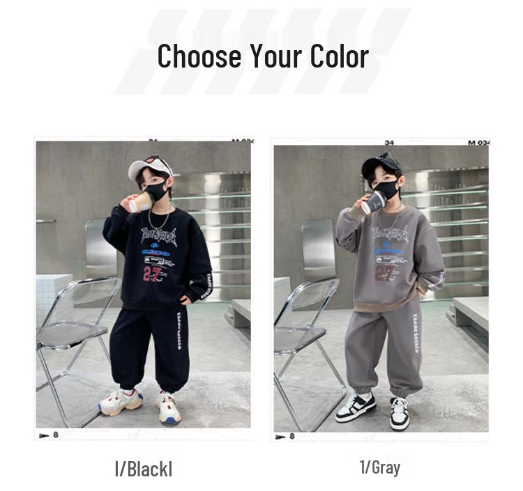 Klučičí sportovní podzimní dvoudílná souprava 2025 - Cool styl pro velké kluky