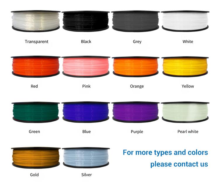 3D Eco Friendly Odorless Easy to Print PLA 1.75mm 3D Printer Filament 200C Factory Outlet