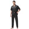 Large Men's Short Sleeved Shorts Satin Summer Casual Home Wear Pajama Set