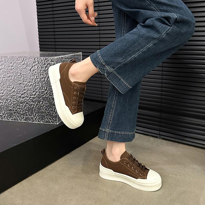 Fashion Thick Sole Women's Sneakers Leopard Print Designer Flats Casual Shoes Lace Up Running Sneakers 2024 Popular Fall Walking