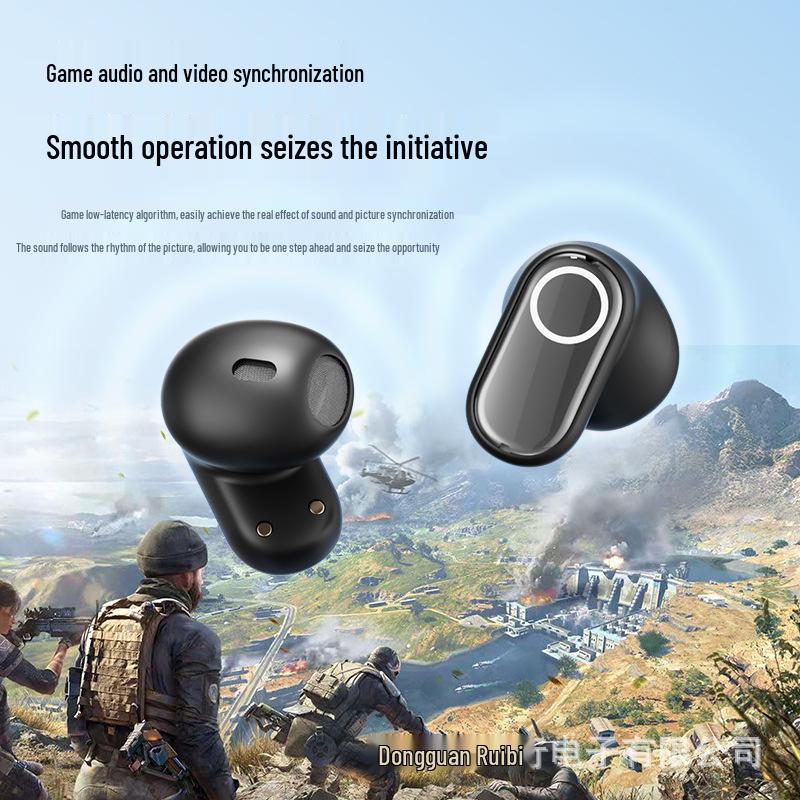 Cross-Border Bluetooth In-Ear Earphones with Noise Reduction and High-Quality Sound, Electroplated Finish, and Digital Display Screen