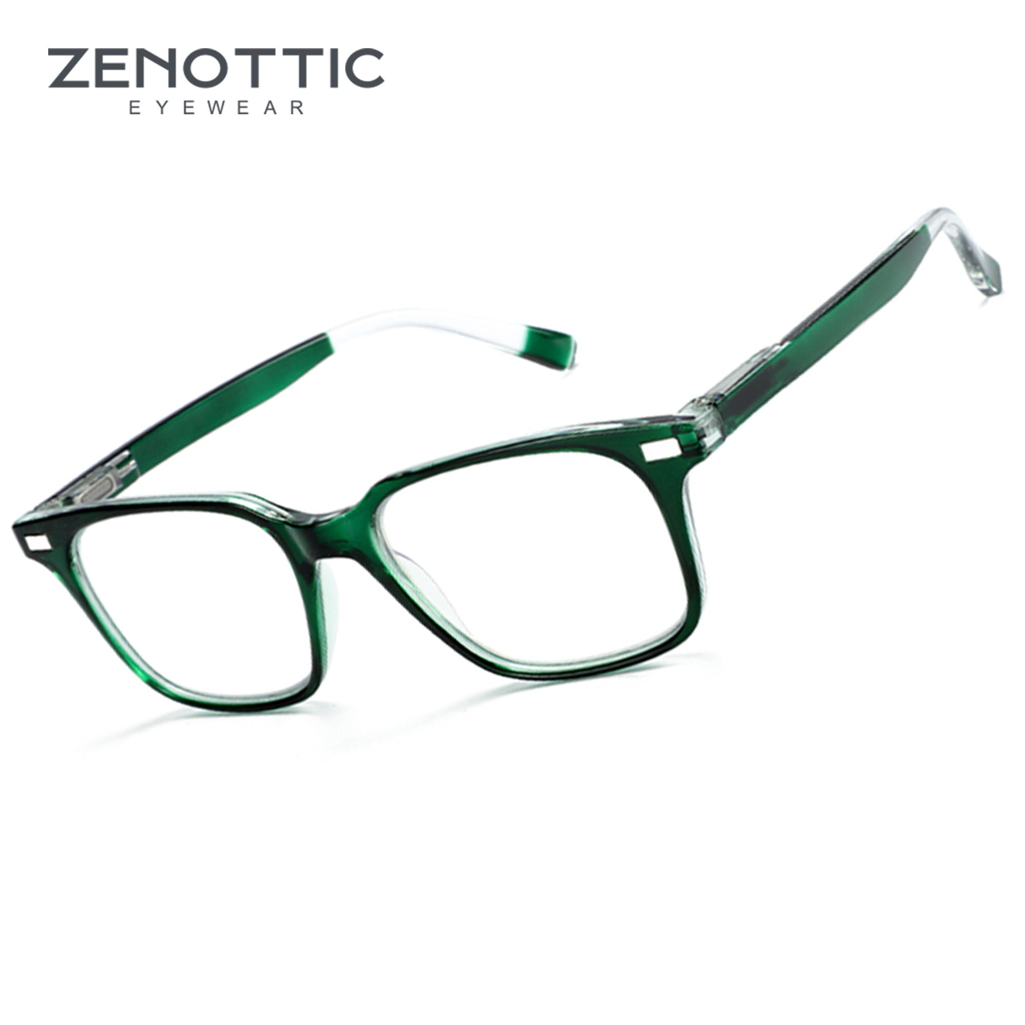 

ZENOTTIC 2023 Square Anti Blue Light Glasses Retro Gaming Computer Eyeglasses With Spring Leg for Men Women 220006B