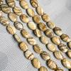 Hand-Painted Natural Gemstone Oval Beads for DIY Jewelry Necklaces & Bracelets