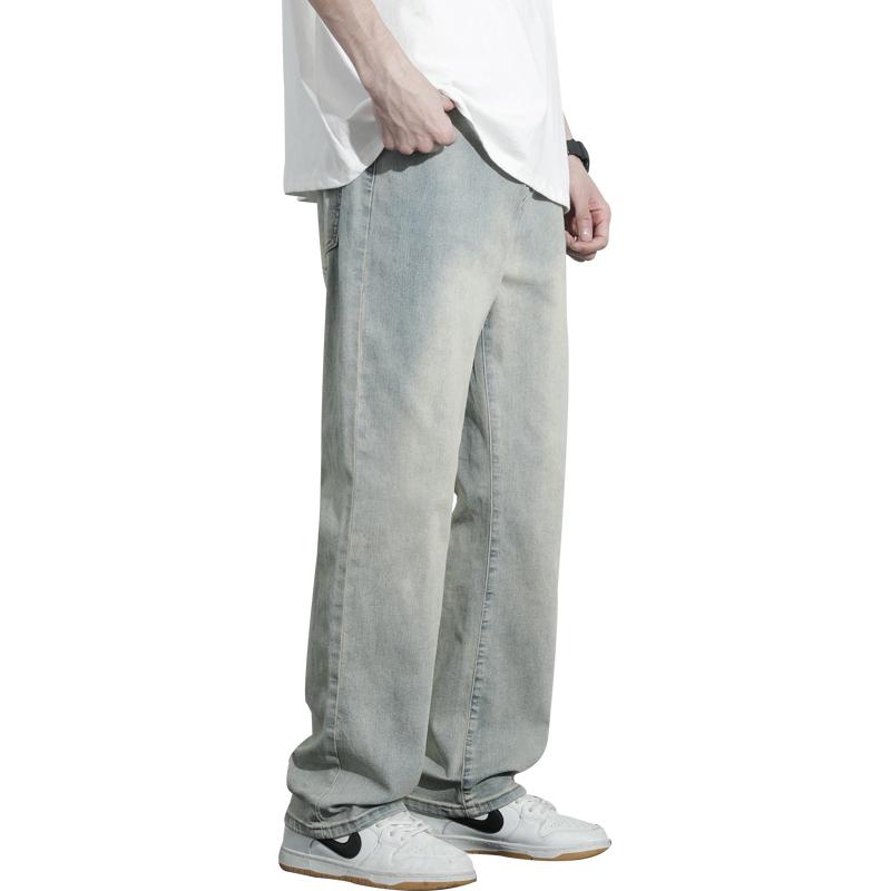 Jeans casual dritti Pantaloni retrò taglie forti Pantaloni larghi da uomo primavera autunno