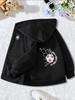 Kids Goal Getter Soccer Net Graphic Zip Up Hoodie Loose Long Sleeve Hooded Jacket Sports Casual Outerwear For Boys Girls