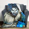 1 szt. Koc flanelowy Aquaman Miękki, Ciepły i Przytulny na Kanapę, Łóżko, Biuro i Podróże Wszechstronny Prezent na Każdą Porę Roku, Prezent Świąteczny