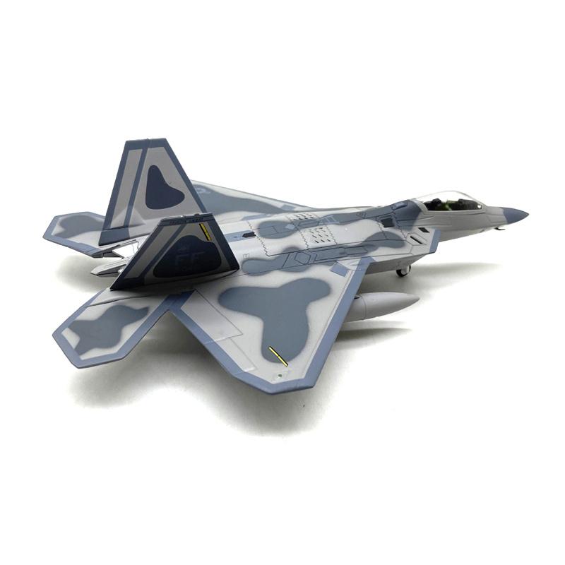 1:100 Scale United States F-22 Fighter Raptor Model & Display Stand Collection Gift F22 Alloy Model Plane Mini Home Decoration