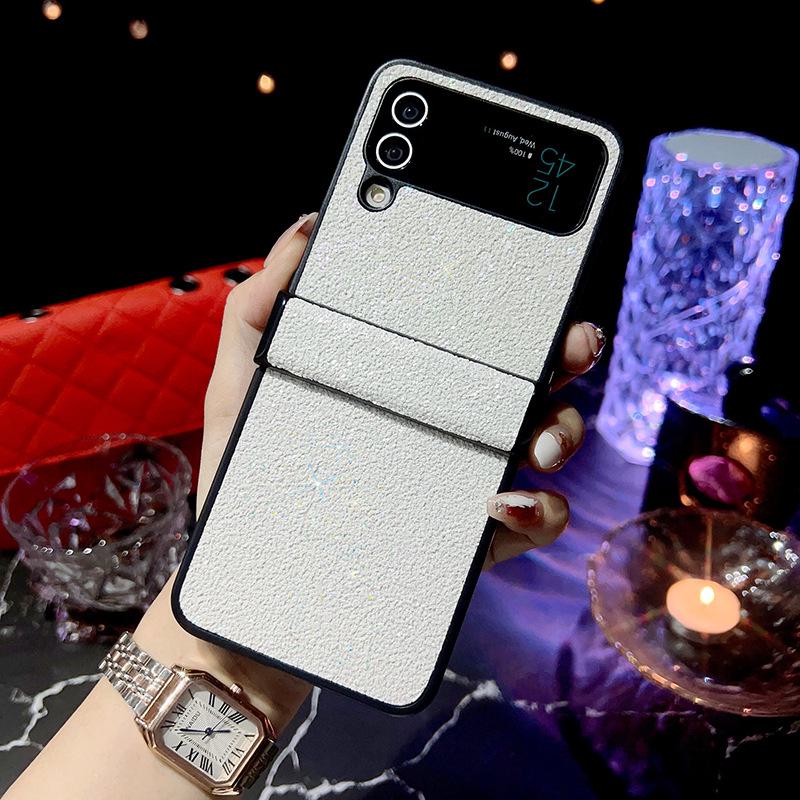 Colorful hinge full-cover protective case for Samsung Galaxy Z Flip4/3, anti-fall design for folding screen.