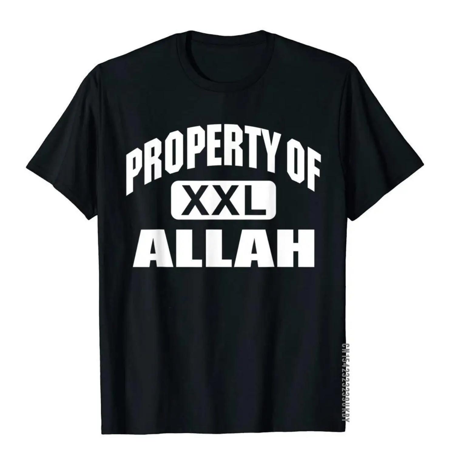 

Property Allah XXL Ramadan Kareem Mubarak Mosque Islam Shirt Slim Fit Cool Tops Shirt Cotton T Shirt For Men Vintage XXXXXL чорний
