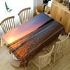Wave Beach Sunset Print Thicken Cotton Tablecloth For Wedding Picnic Party Rectangular Round Table Cover
